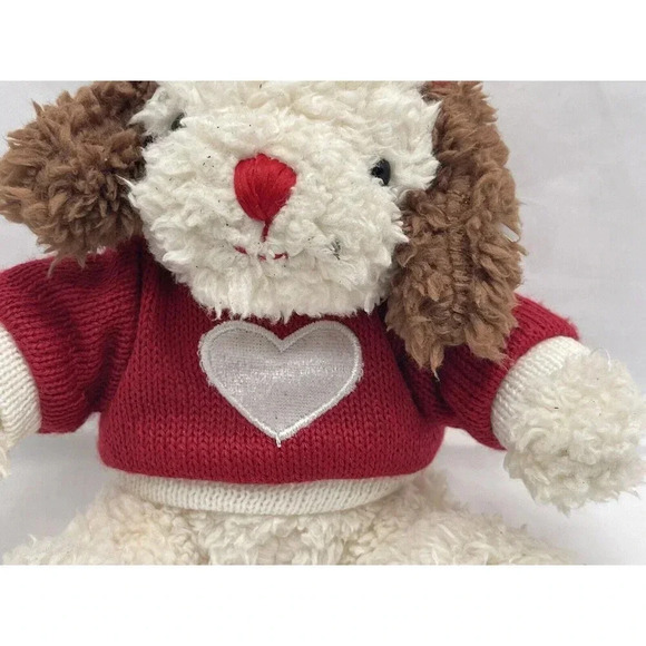 Dan Dee  Valentines Dog with Red Heart sweater  Plush Stuffed Animal Toy - Picture 5 of 14